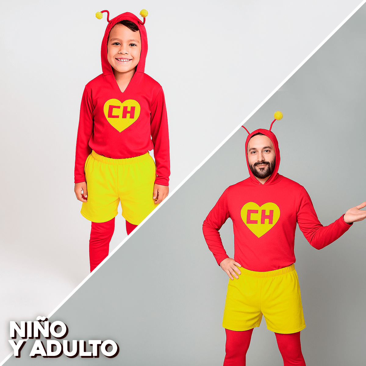 Disfraz Del Chapulín Colorado Para Niño y Adulto Carnaval Halloween DSCPC10