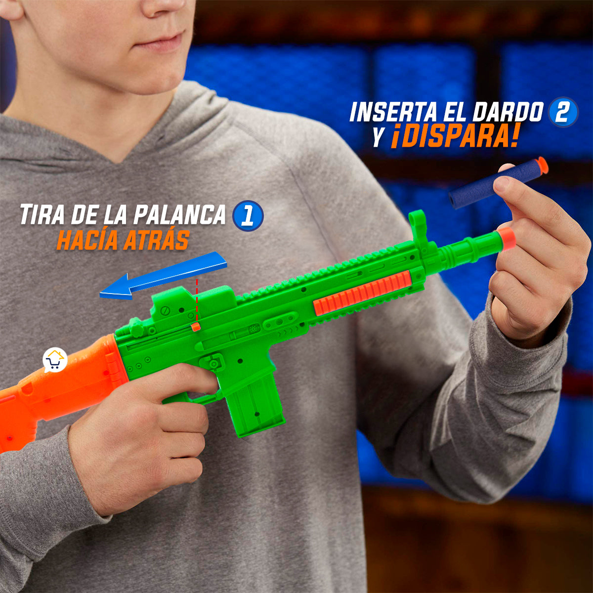 Pistola discount tira dardos