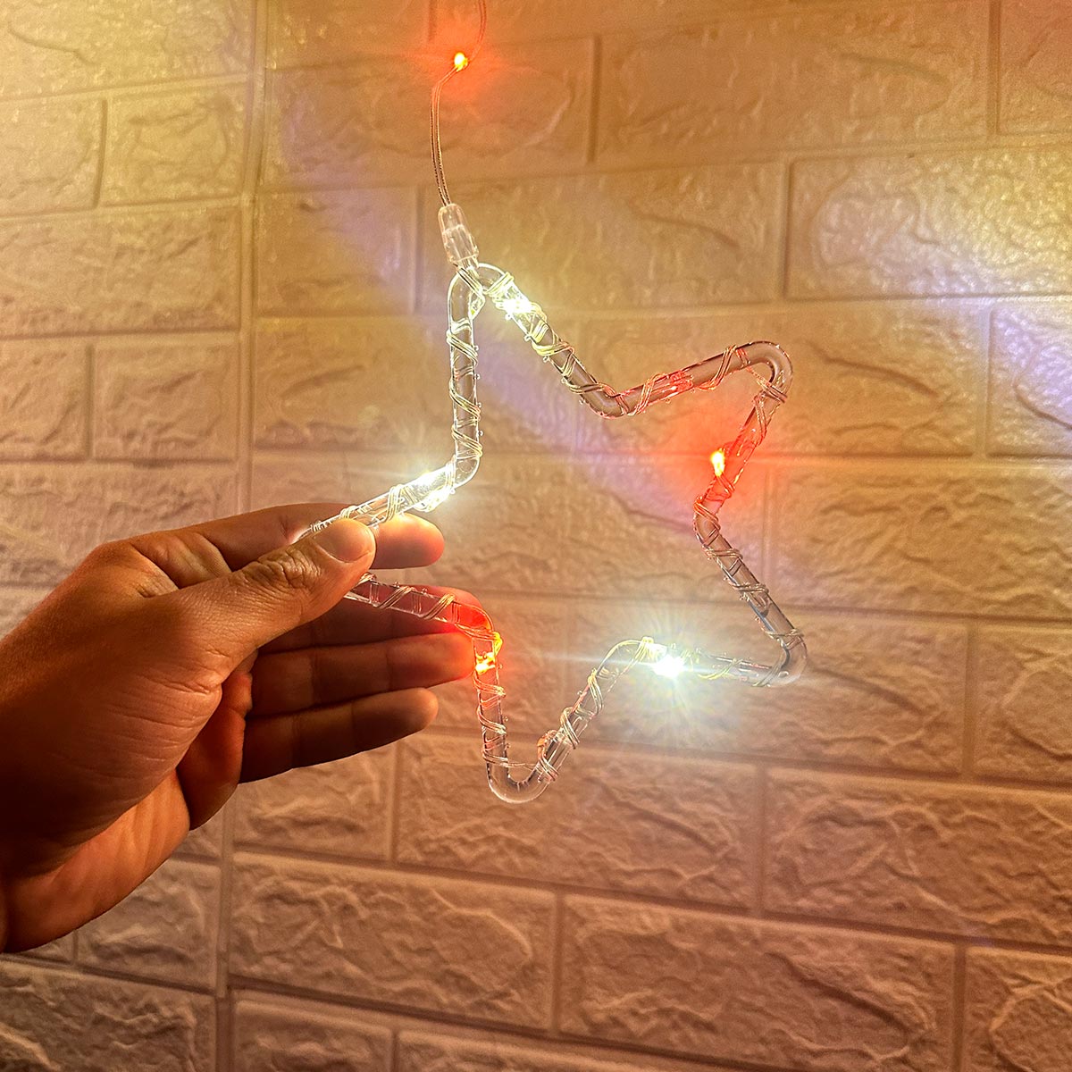 Cortina Intercalada Estrellas 4M Luces Micro Led Navidad 1743