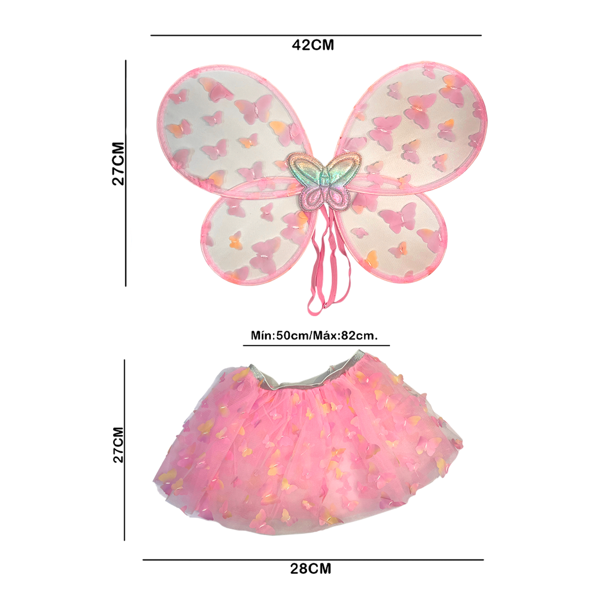 Disfraz Mariposa Alas y Tutú Niña Halloween OF-02022