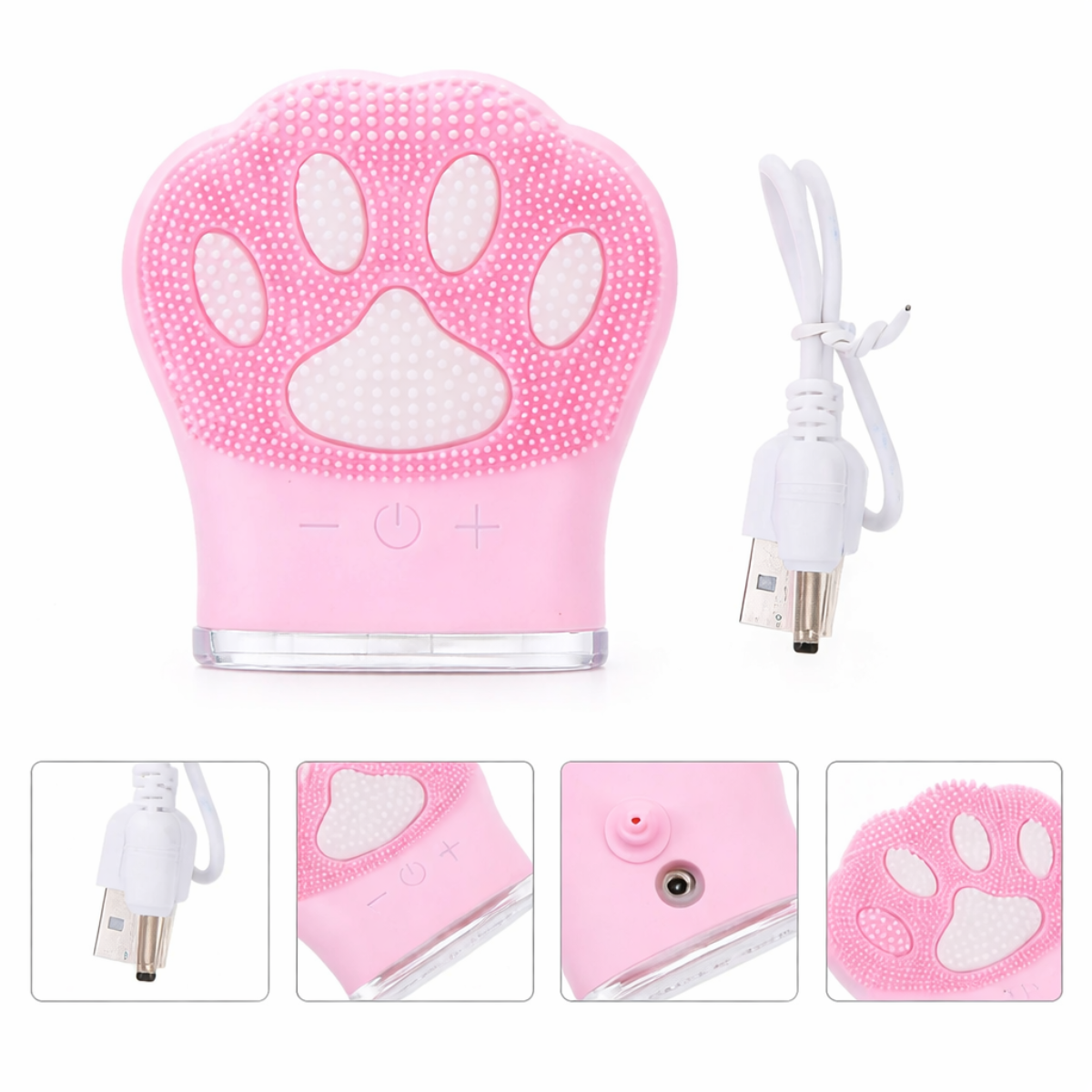 Cepillo Facial Eléctrico de Silicona Recargable Exfoliante y Masajeador JK-195-03