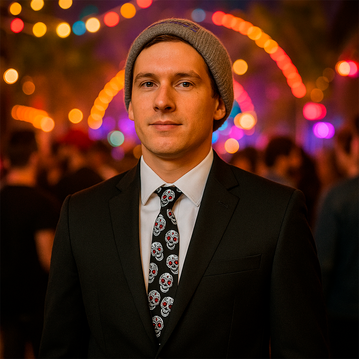 Set Corbatas LED X3 Halloween Disfraz Fiestas Adultos Niños AX936-8