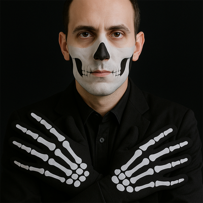 Guantes De Esqueleto Halloween Disfraz Huesos Unisex MA-59