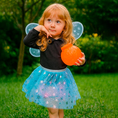 Disfraz Hada Copos De Nieve Alas y Tutú Niña Halloween OF-02022HN