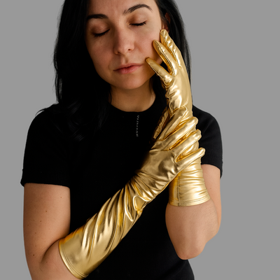 Guantes Largos Metálicos Halloween Disfraz MA-62