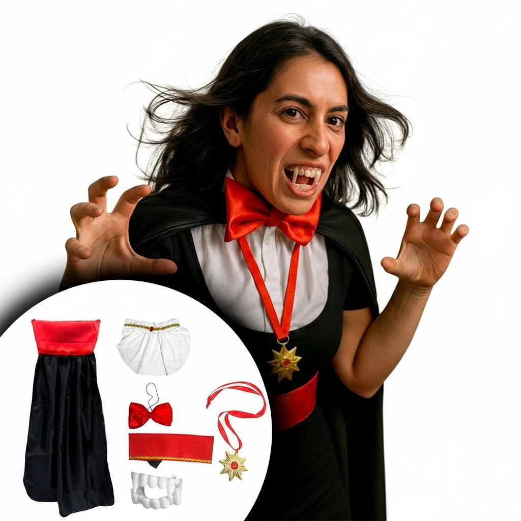 Kit Vampiro Clásico Disfraz Halloween Unisex TC000154