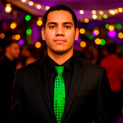 Set Corbatas LED X3 Halloween Disfraz Fiestas Adultos Niños AX936-8