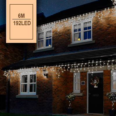 Cortina LED Intercalada 6 Metros 192 LED Decoración Navideña Interior Navidad AL-079