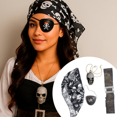 Kit Pirata Clásico Pañoleta Halloween Fiestas Temáticas KL1027-51