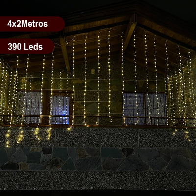 Cortina Luces LED Navidad 4x2M Decoración 1661