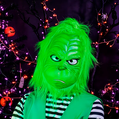 Máscara del Grinch Realista Látex Navidad Cosplay Halloween AT287-G