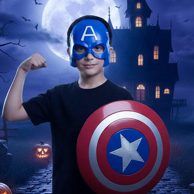 Disfraz Infantil Capitán América Kit Máscara y Escudo Luces HM0115AF-838