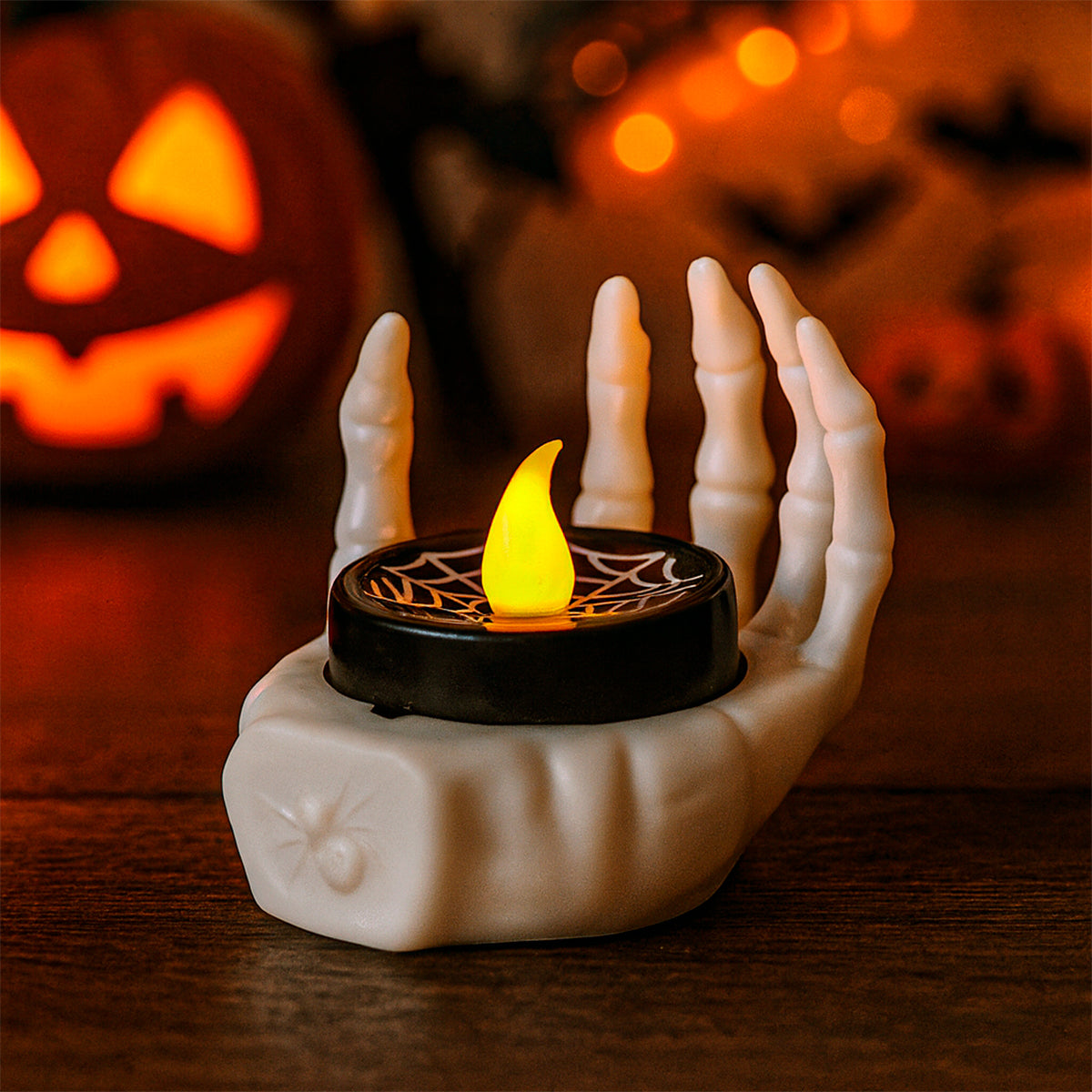Vela LED Mano Esquelética Halloween Decoración Terror OFT-32ME