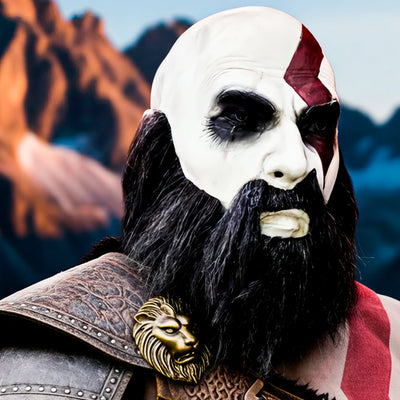 Máscara Kratos God of War Realista Cosplay Látex Gamer Halloween MA-132