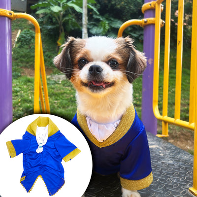 Disfraz Para Mascotas De Príncipe Azul Elegante Halloween DPAM-01