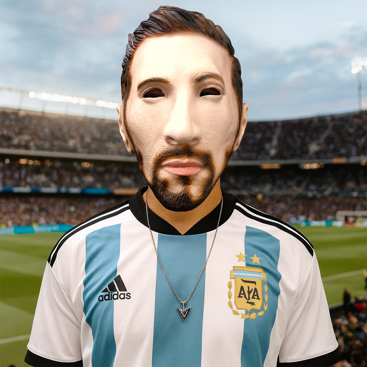 Máscara de Látex Lionel Messi Realista Halloween Fiestas Futbolista MA-126
