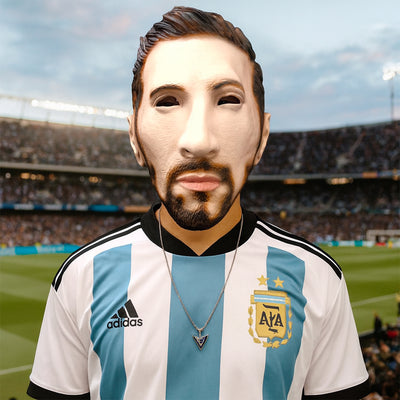Máscara de Látex Lionel Messi Realista Halloween Fiestas Futbolista MA-126
