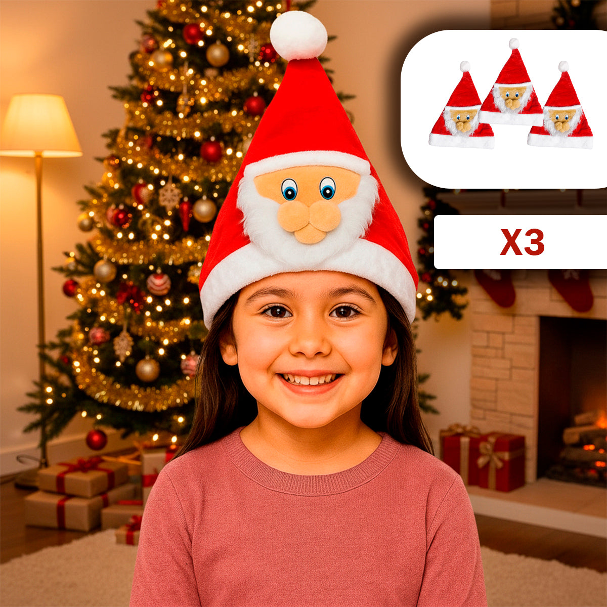 Gorro Navideño Papá Noel Navidad Fiestas GNPN001