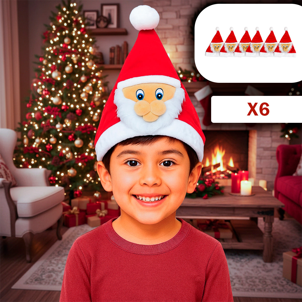 Gorro Navideño Papá Noel Navidad Fiestas GNPN001