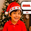 Gorro Navideño con Luces LED Estrellas Rojas GNEC001