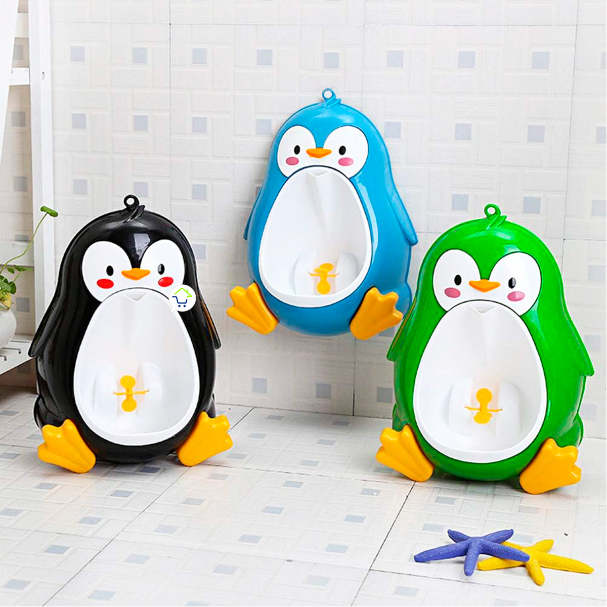 Orinal Portátil Infantil De Pingüino Para Pared Entrenamiento Niño 36044-3