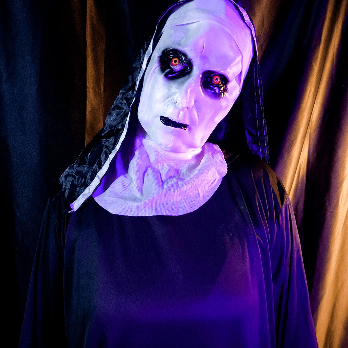 Máscara Monja Macabra Látex Halloween Disfraz OF-1466