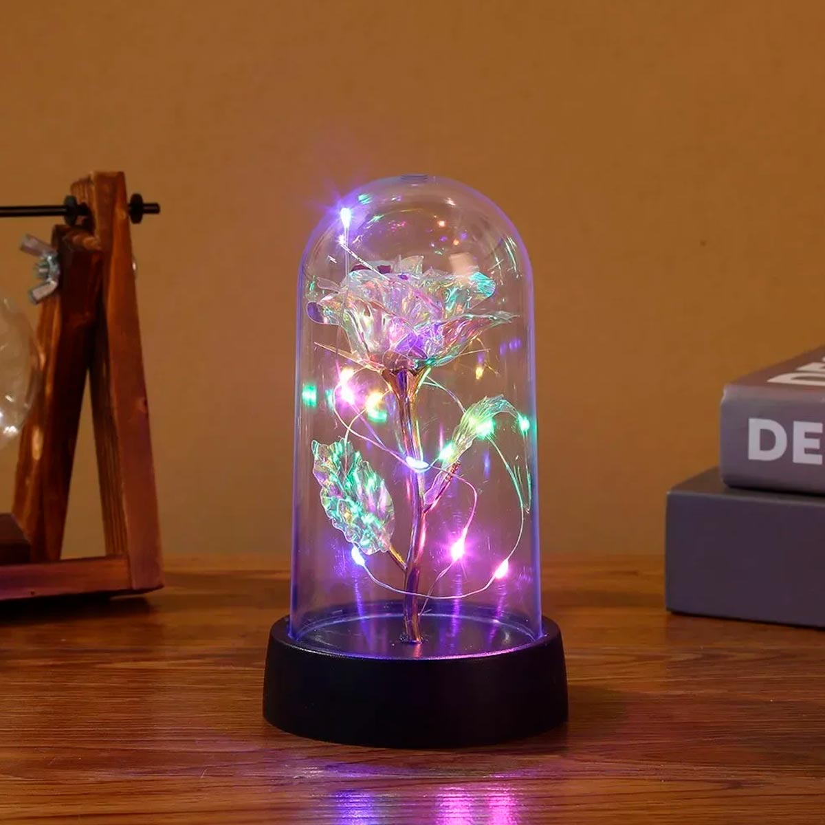 Rosa Eterna Micro LED Decorativa Lámpara Mesa De Noche RSBL01