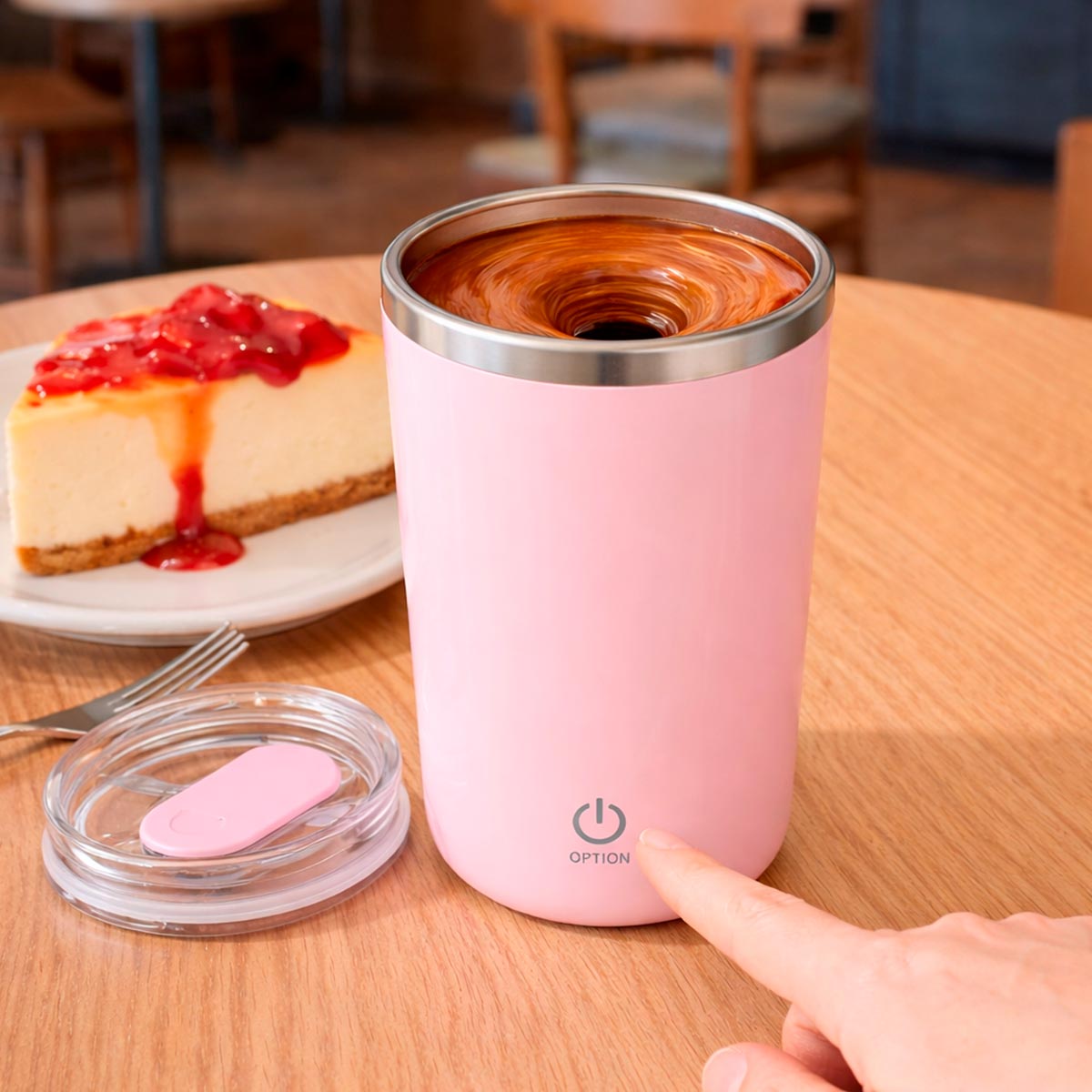 Taza Mezcladora Magnética Automática Recargable para Café y Chocolate MD-19