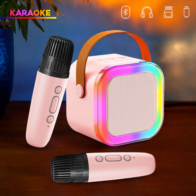 Kit De Karaoke Parlante Mágico + Micrófonos Inalámbricos K12