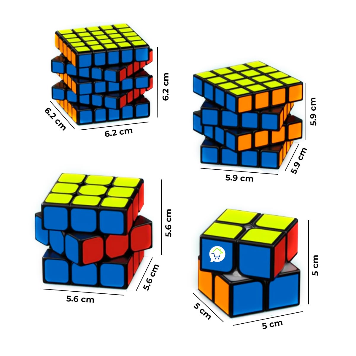 Set X4 Cubo Rubik Engranaje Habilidad Rompecabezas EQY525