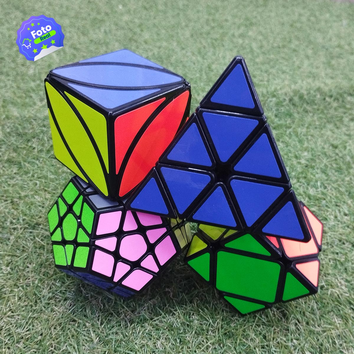 Set x4 Cubo Rubik 3D Puzzle Didáctico Rompecabezas 🧩 EQY527