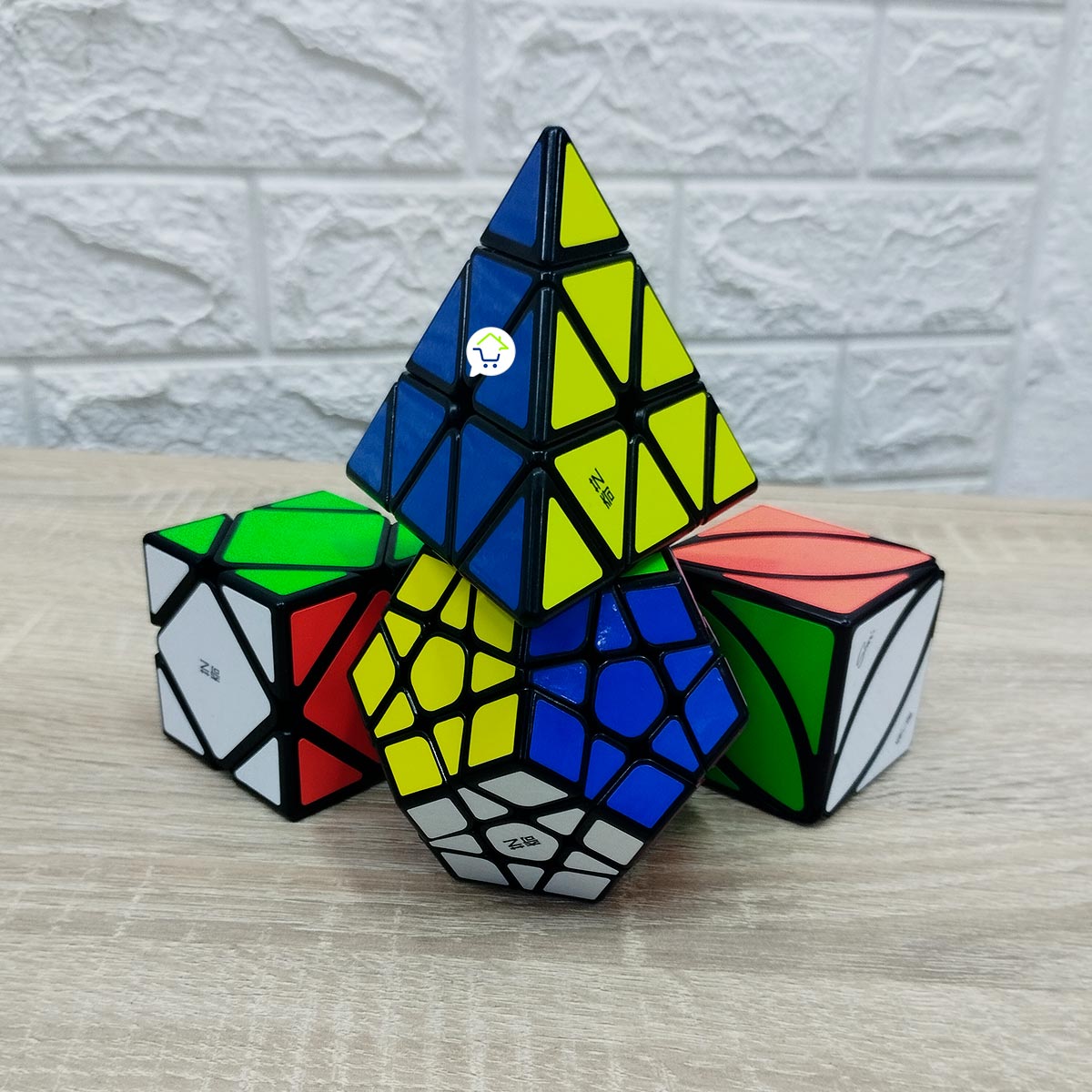 Set x4 Cubo Rubik 3D Puzzle Didáctico Rompecabezas 🧩 EQY527
