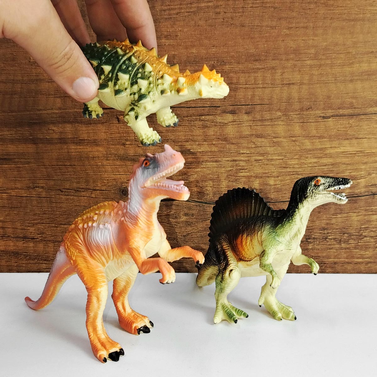 Set Dinosaurios Juguete Realistas x6 Figuras Medianas para Niños y Colección AT156