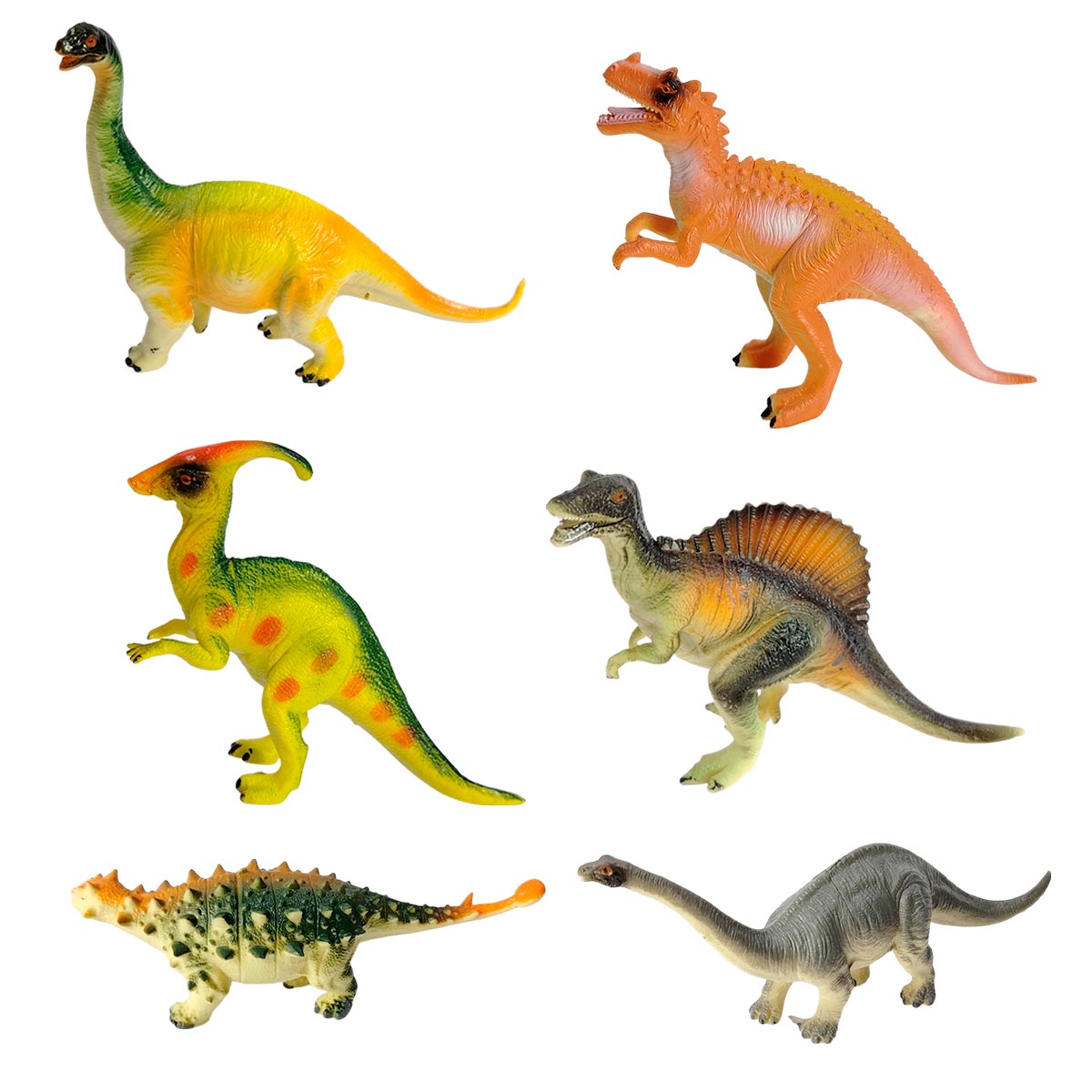 Set Dinosaurios Juguete Realistas x6 Figuras Medianas para Niños y Colección AT156