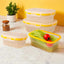 Set x4 Porta Comidas Plegables en Silicona Antiderrames  Prácticos y Reutilizables ST3PR