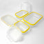 Set x4 Porta Comidas Plegables en Silicona Antiderrames  Prácticos y Reutilizables ST3PR