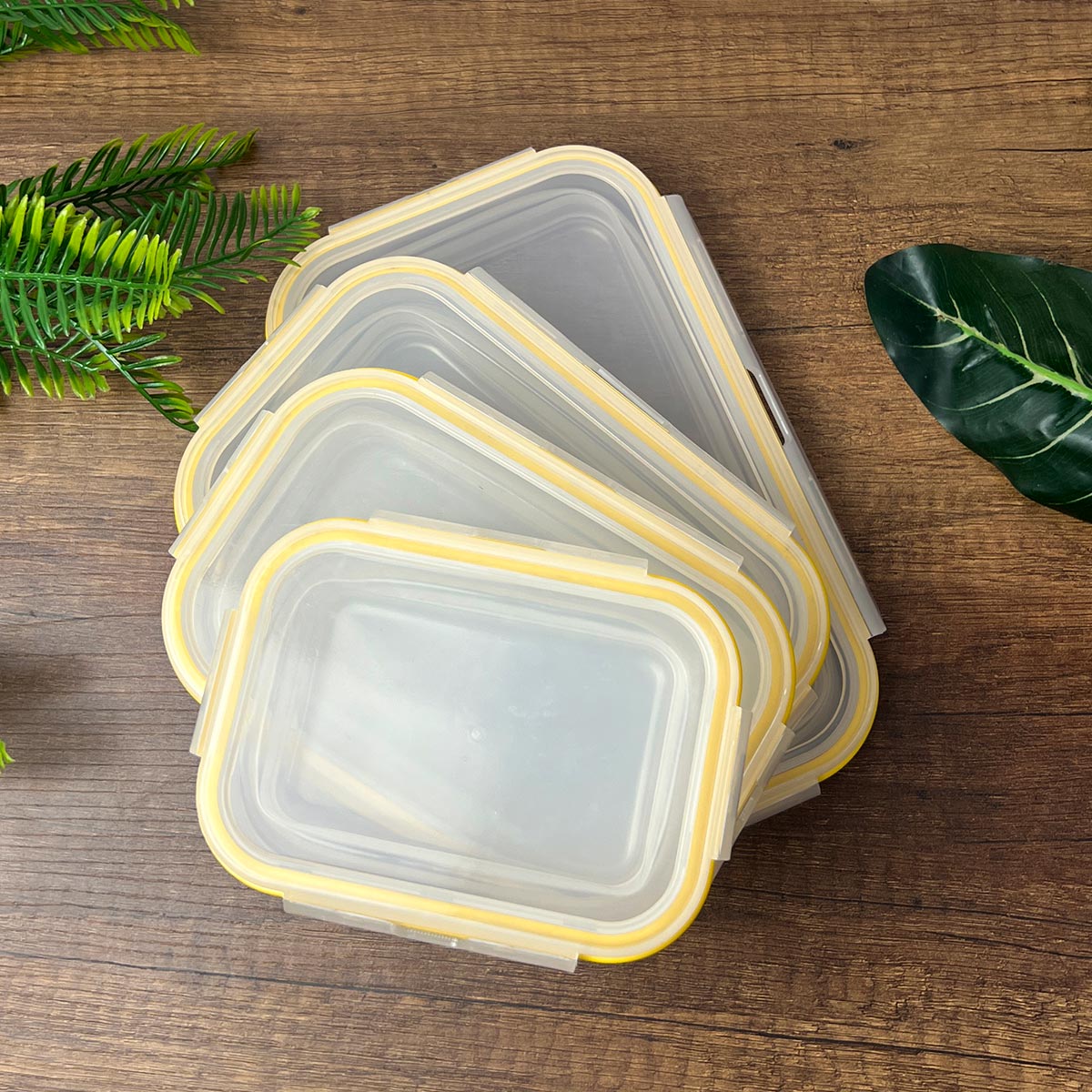Set x4 Porta Comidas Plegables en Silicona Antiderrames  Prácticos y Reutilizables ST3PR