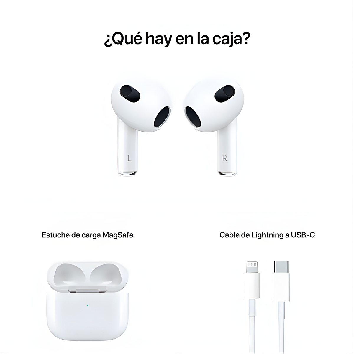 Audífonos Inalámbricos Tipo AirPods 3ª Generación AAA con Estuche de Carga AIR3
