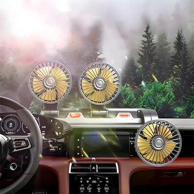 Ventilador Triple De Coche 360° Vehículo Aromaterapia y Rotación Ajustable VEN-006