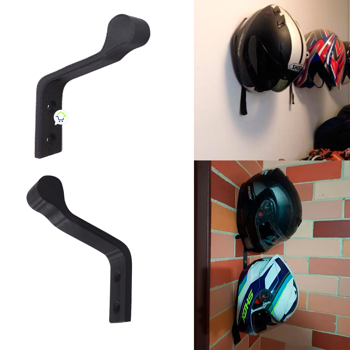 Soporte Para Casco Moto X2 Multifuncional Pared Llaves S0PX2L