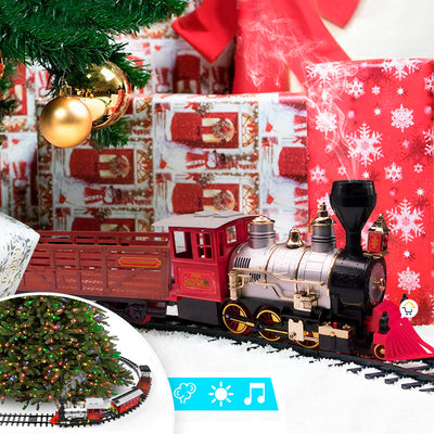 Tren Clásico 24 Piezas Luces Sonidos Infantil Árbol Navidad TCNO3