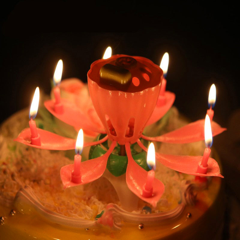 Vela Flor Mágica Cumpleaños Aniversarios Flor Decorativa A-1