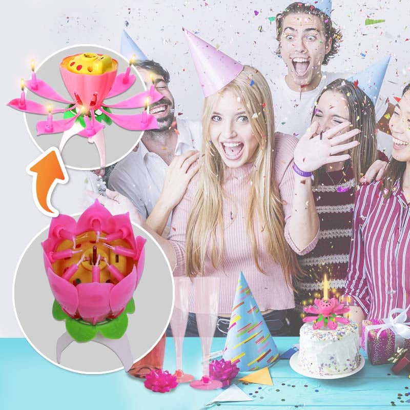 Vela Flor Mágica Cumpleaños Aniversarios Flor Decorativa A-1