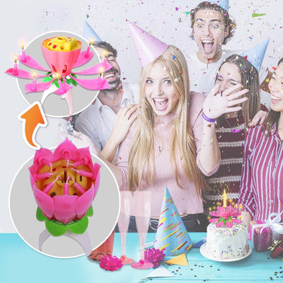 Vela Flor Mágica Cumpleaños Aniversarios Flor Decorativa A-1