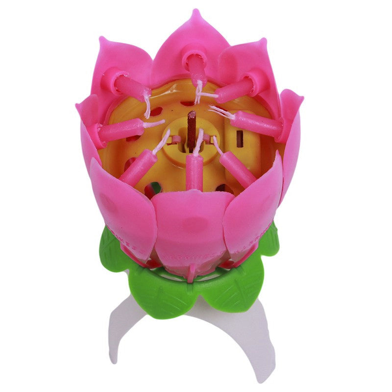 Vela Flor Mágica Cumpleaños Aniversarios Flor Decorativa A-1