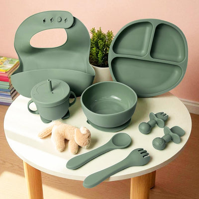 Set de alimentación para bebé en silicona seguro y antideslizante 0097