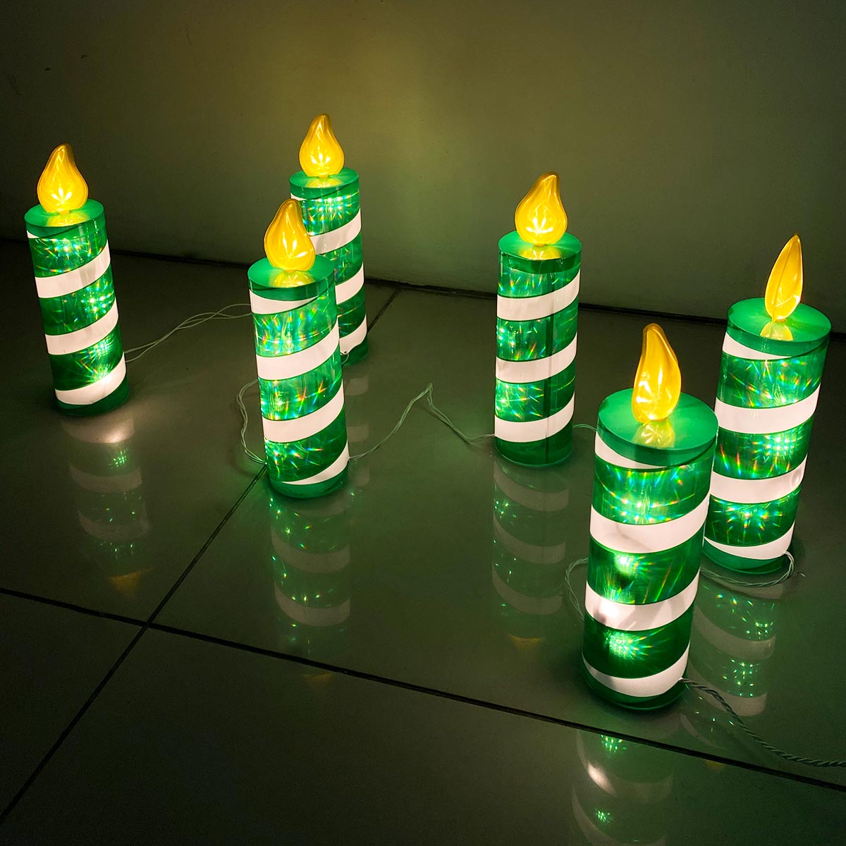 Extensión Velas Grandes 2 m Luces Navidad LED Decoración Hogar LZH18