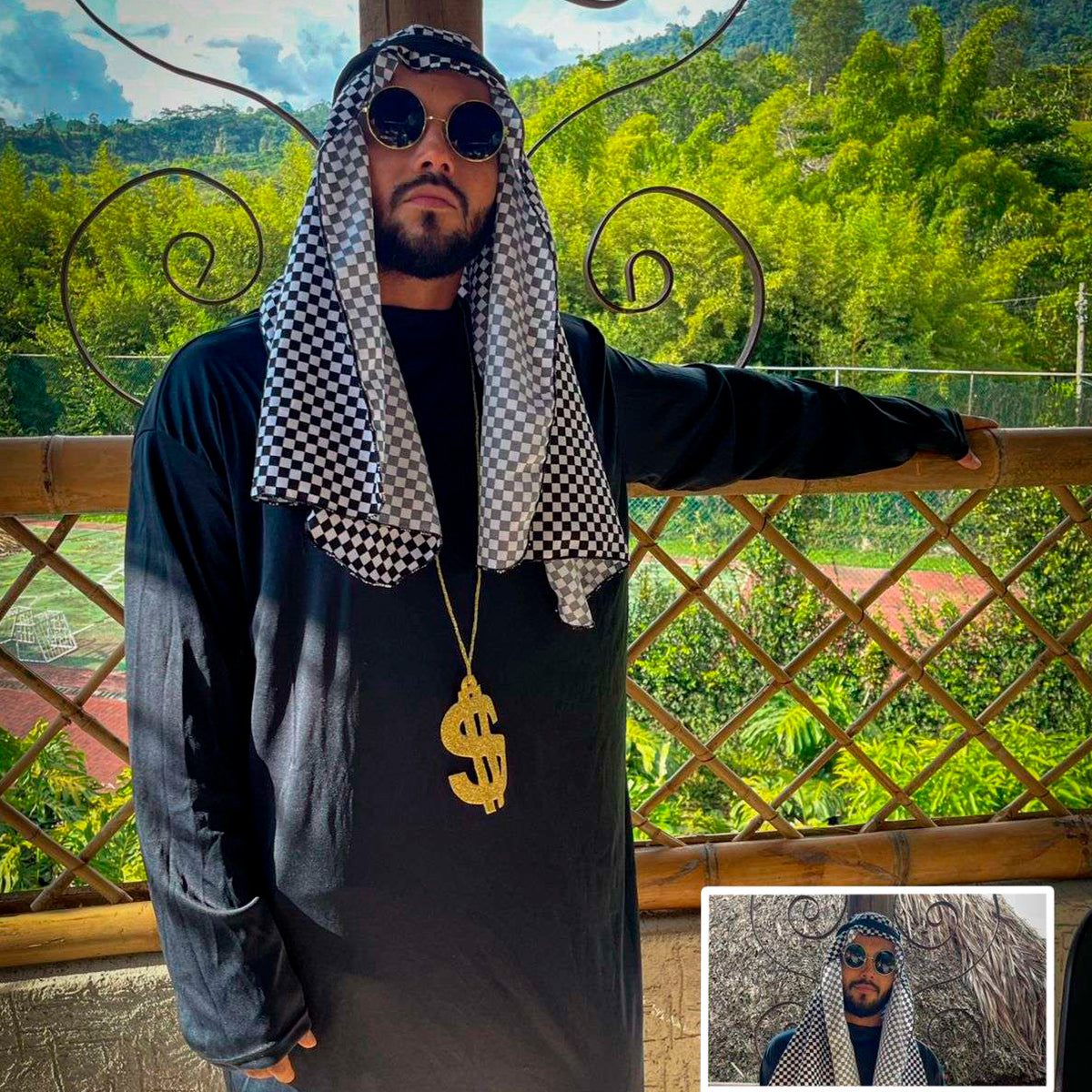 Disfraz Árabe Jeque Hombre y Niño Túnica Tradicional Halloween