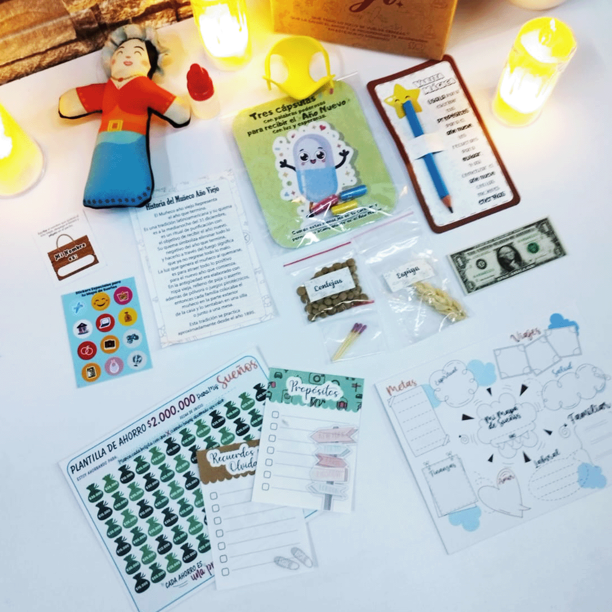 Kit Año Viejo Muñeco Caja Ritual Fin De Año KAV20