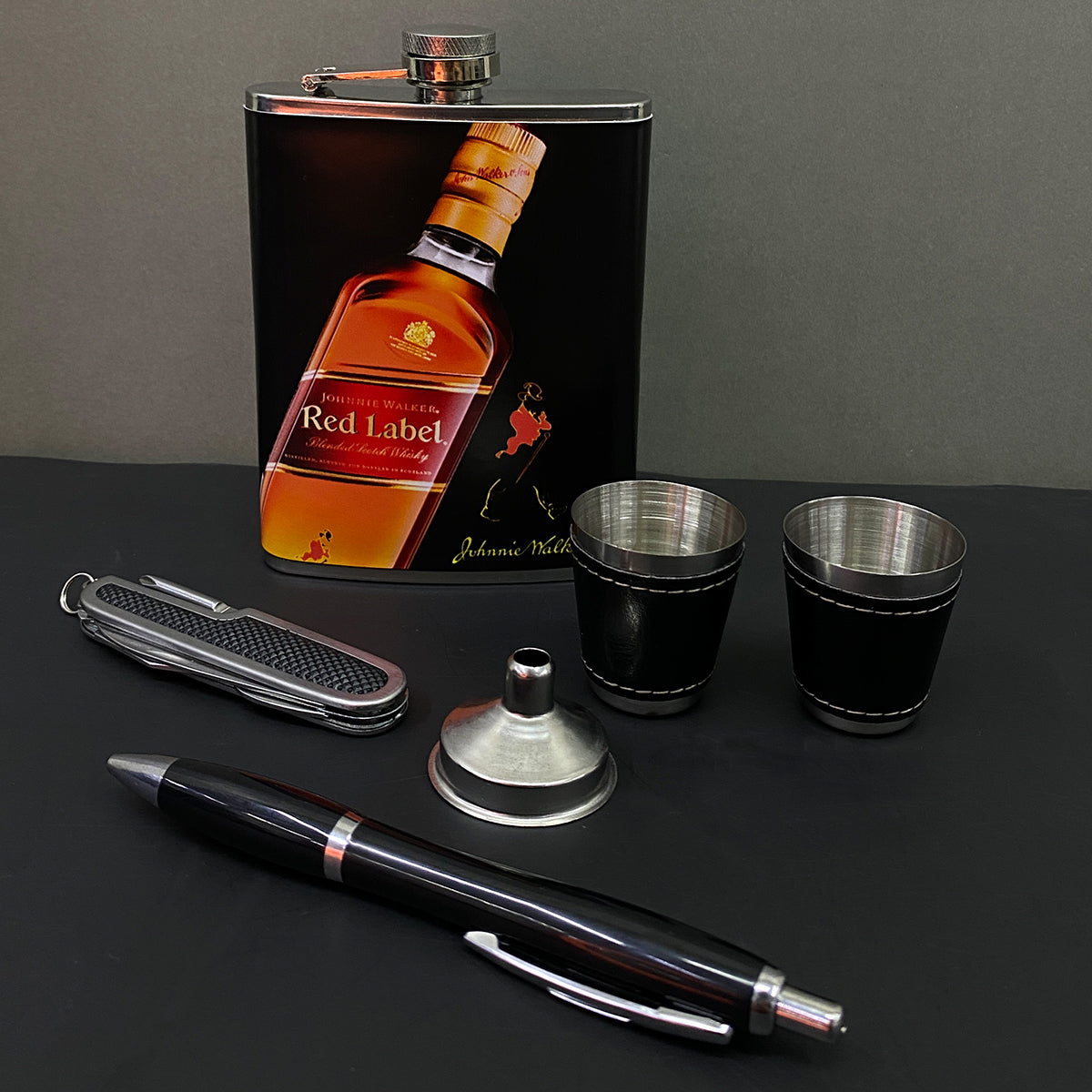 Whiskera Licorera Con Copas Navaja Lapicero Set Licorera Wiskera Regalo MR-19